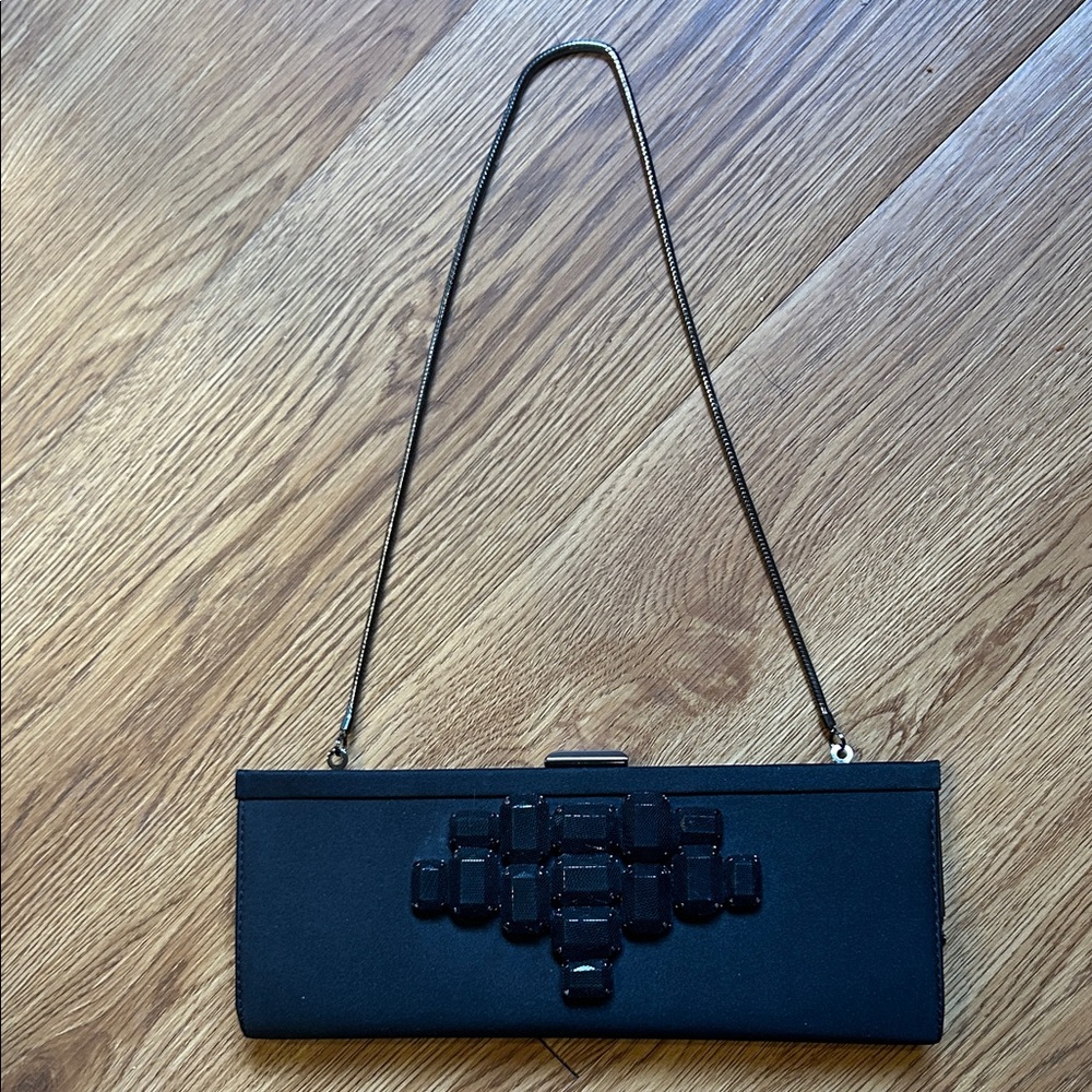 Banana Republic Black Geometric Clutch